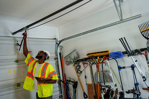 Professional Garage Door Installation technician working in Westview, FL